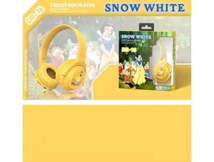 Auriculares Over-Ear Bluetooth 5.0 Universais Sem Fio Branca de Neve