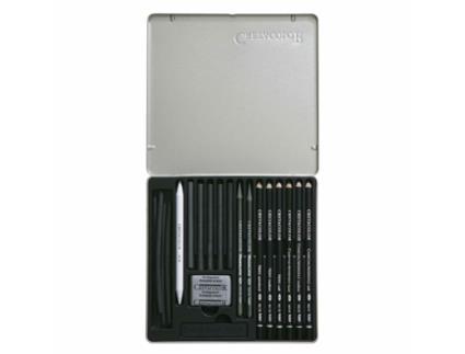 Kit desenho BREVILLIER'S CRETACOLOR Sketching Set 20 Peças Caixa Preta