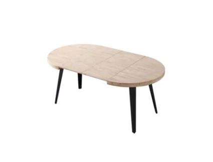 Mesa de Refeição ABECEDARIO (180 cm x 76 cm x - Madeira - Preto)