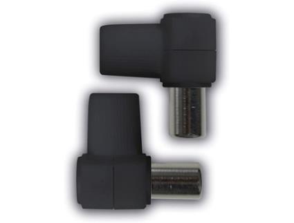 Kit Conector Acodado (Macho/Hembra) Negro
