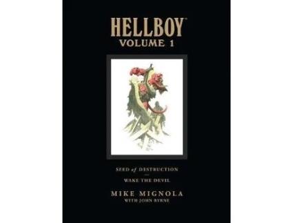 Livro hellboy library volume 1: seed of destruction and wake the devil de mike mignola (inglês)