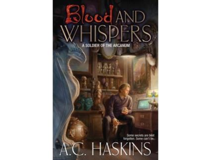 Livro blood and whispers de a.c. haskins (inglês)