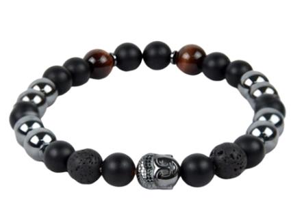Pulseira KOVAÉ Premium Éveil (Aço Inoxidável - Preto - 17 cm)