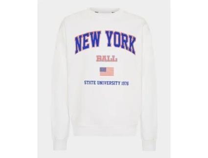 Sweatshirt para Unisexo BALL (M - Algodão - Branco)