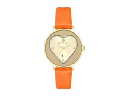 Relógio JUICY COUTURE Mulher (Pele Vegan - Dourado e Laranja)