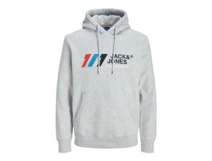 Sweatshirt para Homem JACK & JONES (L - Algodão - Cinzento)