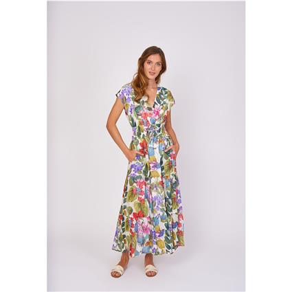 Derhy Vestido comprido, estampado florido, Calvi