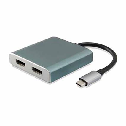 Adaptador USB Type C to 2 X Hdmi Female