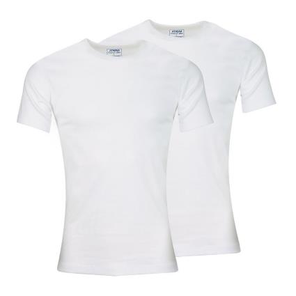 Lote de 2 T-shirts com gola redonda, em algodão