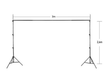Estrutura Fundo de Fotografia ANDOER Tripés + Barras (2,6 x 3 M)