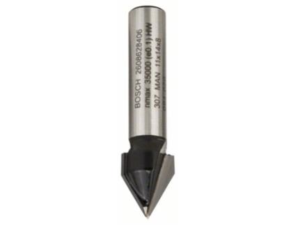 Fresa BOSCH de Ranhurar em V - 8 mm - D1 11 mm - L 14 mm - G 45 mm - 60 °
