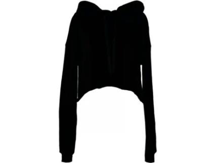 Sweatshirt para Mulher BELLA + CANVAS (L - Algodão - Preto)