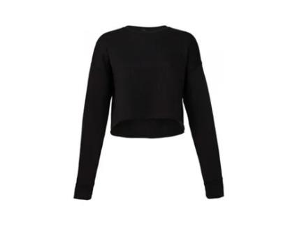 Sweatshirt para Mulher BELLA + CANVAS (L - Algodão - Preto)