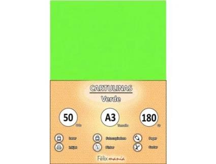 Papelão 180Gr A3 Verde 50 Folhas