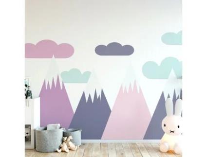 Autocolante de Parede para Quarto Infantil AMBIANCE STICKER Scandinavian Mountains Simka - 120x180 cm