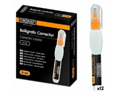 Lápis Corretor Ingraf 8 Ml (12 Unidades)