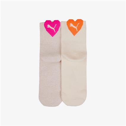 PUMA Heart - Rosa - Pack 2 Meias Mulher tamanho L