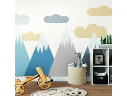 Autocolante de Parede para Quarto Infantil AMBIANCE STICKER Scandinavian Mountains Volka - 100x150 cm