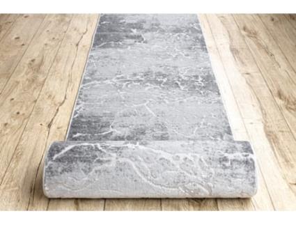 Passadeira Structural Mefe 6182 Dois Níveis de Lã Cinza Cinzento 90 cm