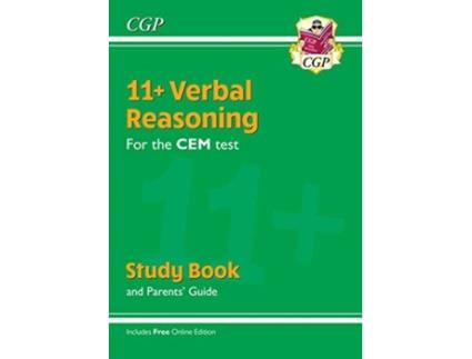 Livro 11+ cem verbal reasoning study book (with parents' guide & online edition) de cgp books (inglês)
