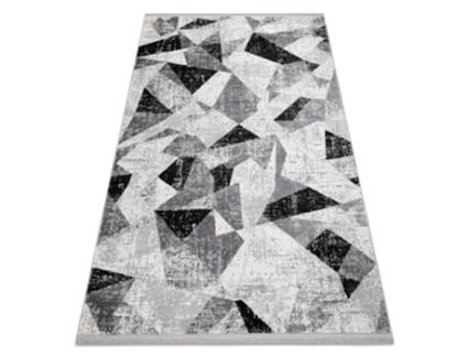 Tapete Moderno Tuls Estrutural, Franjas 51211 Geométrico Antracite (200 x 290 cm)