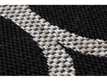 Tapete Sizal Floorlux 20608 Treliças Marroquinas Preto/Prata (200 x 290 cm)