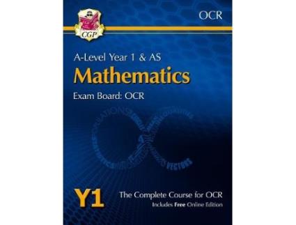Livro a-level maths for ocr: year 1 & as student book with online edition de cgp books (inglês)