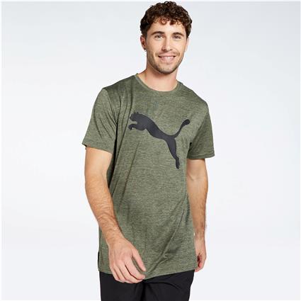 PUMA Train Fav Logo - Caqui - T-shirt Running Homem tamanho L