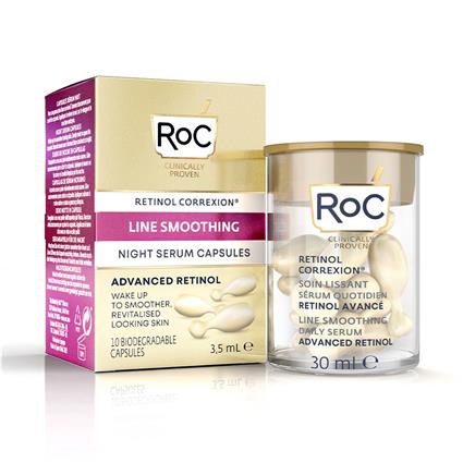 RoC Line Smoothing Night Serum Capsules 10 Cápsulas