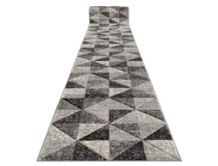 Passadeira Feel 5672/16811 Triângulos Cinzento / Antracite /Creme 100 cm
