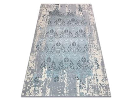 Tapete Moderno Core W3824 Ornamento Vintage - Estrutural, Dois Níveis, Azul Claro/Creme/Cinzento (200 x 290 cm)