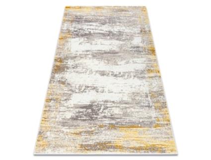 Tapete Moderno Core W9775 Moldura, Sombreado - Estrutural, Dois Níveis, Marfim/Bege (180 x 270 cm)