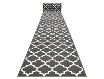 Passadeira Bcf Morad Trelis Treliças Marroquinas Cinzento/Creme 100 cm