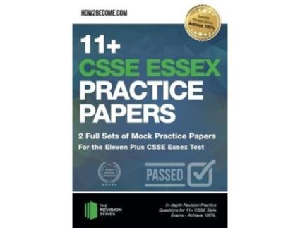 Livro 11+ csse essex practice papers: 2 full sets of mock practice papers for the eleven plus csse essex test de how2become (inglês)