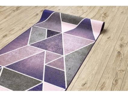 Passadeira Antiderrapante Triângulos A Goma Roxo 100 cm