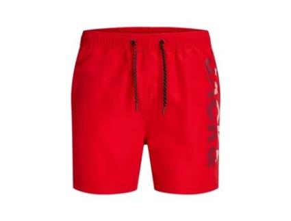 Calções JACK & JONES Homem (S - Vermelho)