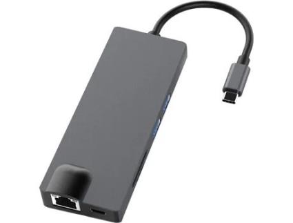 Adaptador HOWEI Type-C to HDMI VGA HUB Card Reader (Cinzento)
