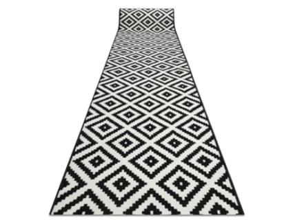 Passadeira Bcf Morad Ruta Diamantes Preto / Creme 80 cm