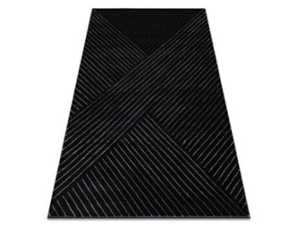 Tapete Emerald Exclusivo A0084 Glamour, À Moda, Linhas, Geométrico Preto / Prata (280 x 370 cm)