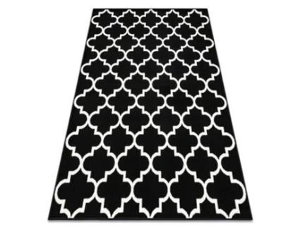 Tapete BCF MORAD Trelis Treliças Marroquinas - Preto (140 x 200 cm)
