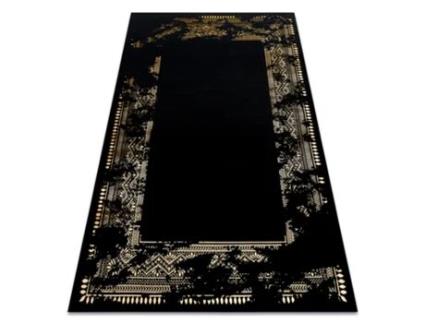 Tapete Gloss Moderno 408C 86 À Quadro Moda, Glamour, Art Deco Preto / Ouro (120 x 170 cm)