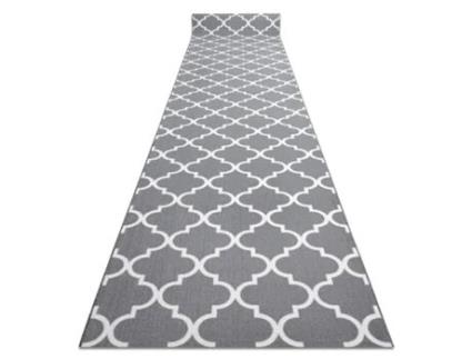 Passadeira Base Antideslizante Trevo Marroquino 133 cm Cinzento Trellis 30352