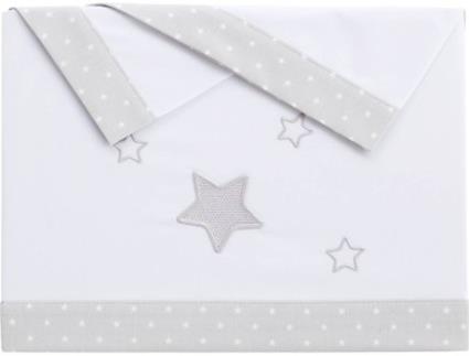 Conjunto de Lençóis  Flanela Berço Pequeno Stella