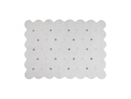 Tapete  Retangular Biscoito White (120x160 cm)
