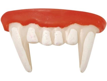 Acessórios de Halloween  Prótese Dentária de Vampiro com Cola
