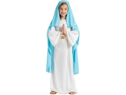 Fato de Menina  Virgem Maria Com Véu (Tam: 10 a 12 Anos)