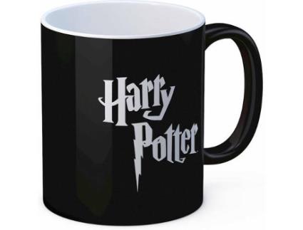 Caneca SD TOYS Logo Harry Potter Preto e Branco