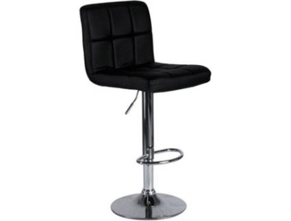Banco  Casper (Preto - 45 x 105 / 85 cm - Couro Sintético - Aço Reforçado)