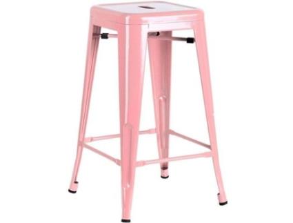 Banco  Torix (Rosa - 40 x 65 x 40 cm - Aço Reforçado)