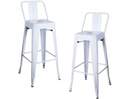 Pack 2 Bancos  Torix (Branco - 43 x 100 x 43 cm - Aço Reforçado)
